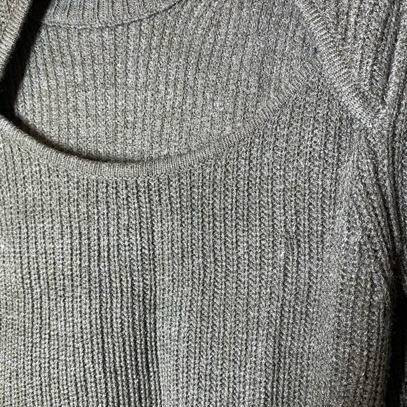 Sanctuary Open Back Ribbed Green Pullover Sweater Size Small - Picture 10 of 12